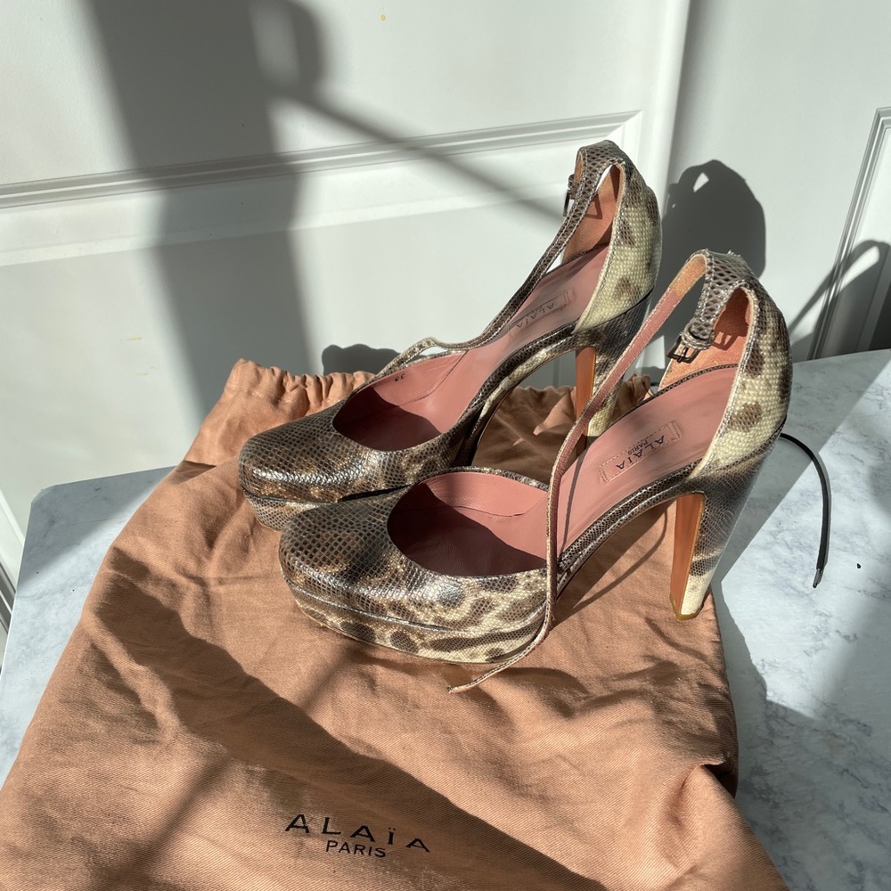 ALAIA SNAKESKIN PUMPS